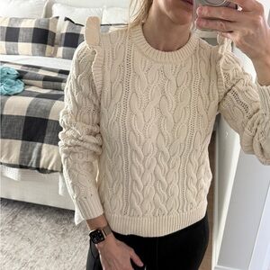 Frame Cream Cable Knit Sweater